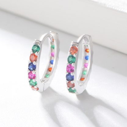 white gold hoop earrings