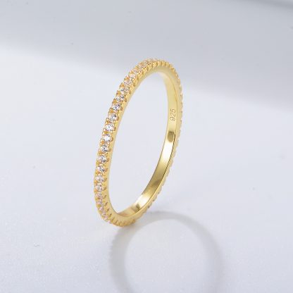 white zircon ring