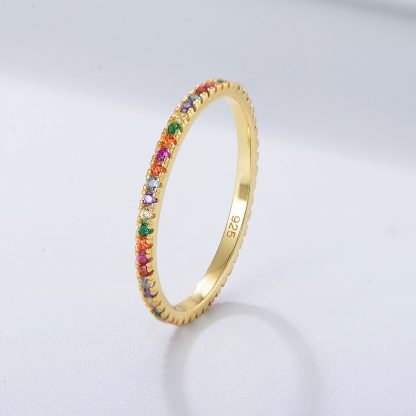 colorful zircons rings