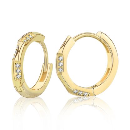 yellow gold plated hugger earrings