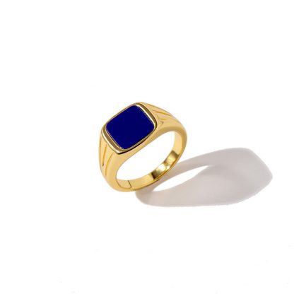 Blue spinel ring