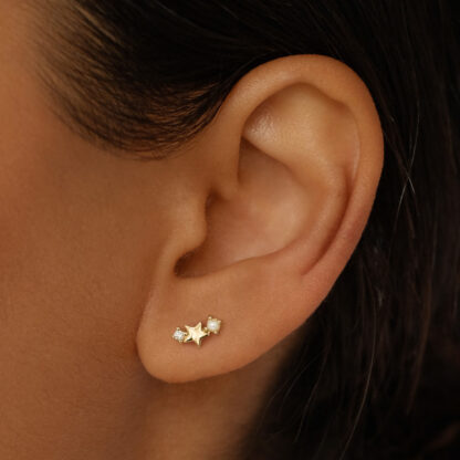 Star constellation stud earrings