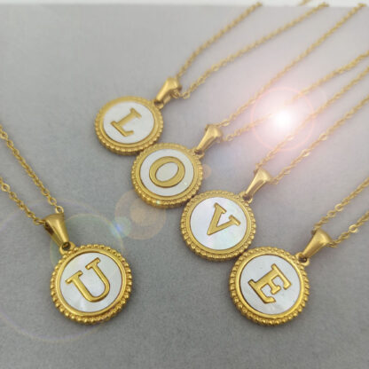 A-Z letter pearl necklaces