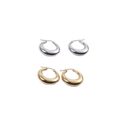 silver hoop earrings