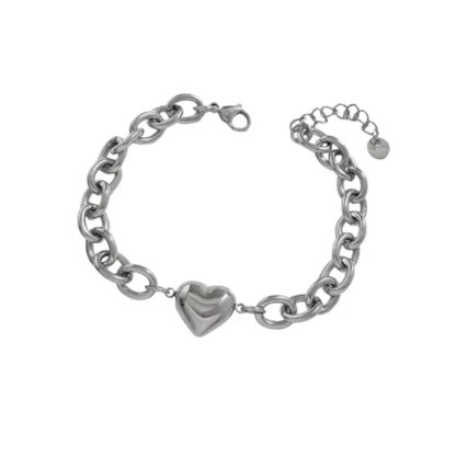 heart bracelets silver